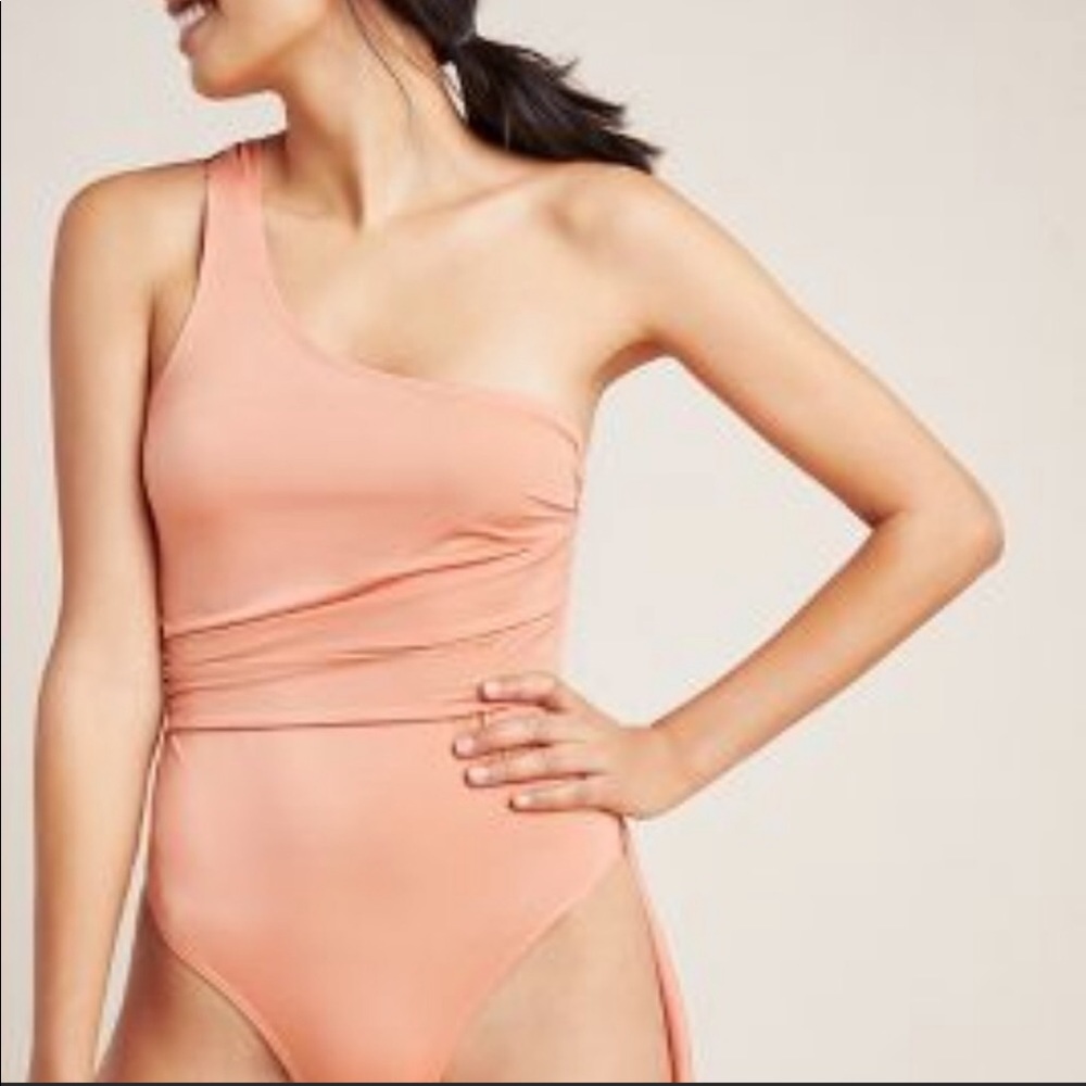 Anthropologie HAH One-Shoulder One-Piece Swimsuit